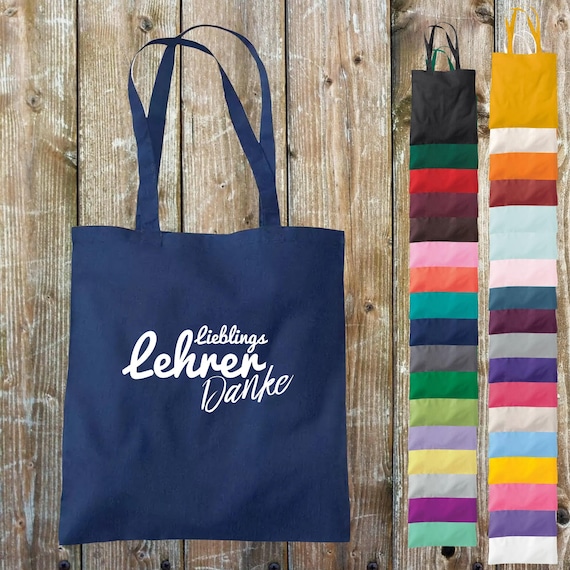 Stoffbeutel Jute Baumwolle Tasche Lieblings Lehrer Danke Geschenk an Lehrer