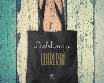 Stoffbeutel Lieblingsmensch Lieblings Lehrerin Baumwolle Jute Sportbeutel Tasche Beutel Beruf Geschenk