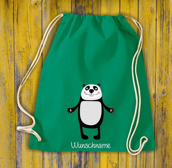 Gym bag custom name "Animals Zoo Animal Nature various species Animal" Cotton Jute Sports Bag Gift Kindergarten Kita Sport