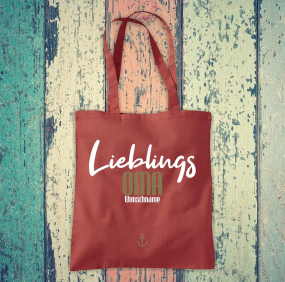 Stoffbeutel "Lieblingsmensch Lieblings Oma" mit Wunschtext  Baumwolle Jute Sportbeutel Tasche Beutel Familie Liebe Geschenk