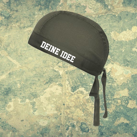 Bandana with custom text, text idea, cap, hat, your text, desired name