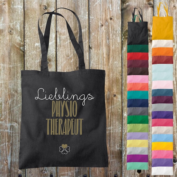 Fabric bag "Favorite person Favorite Physio Therpeut" cotton jute sports bag bag gift