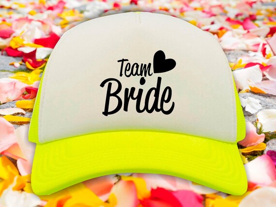 Junggesellinnen Basecap "Team Bride" Cap Trucker Mesh Mütze JGA Party Hochzeit Bride Baseball Schleier Ehefrau Flitterwochen Damenmütze