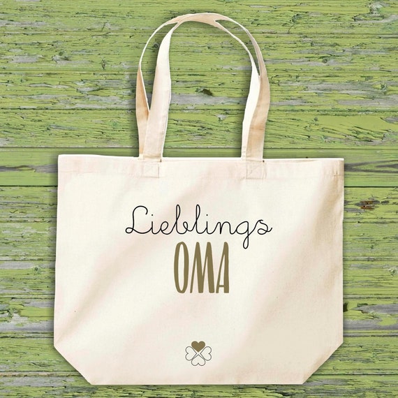 Fabric bag "Favorite person Favorite Grandma" jute cotton bag shopping bag gift idea