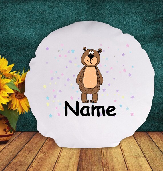 Pillow Cuddly pillow with animal motif brown bear with desired name various shapes with filling