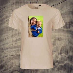 Children's t-shirt with photo printed nice gift idea unisex photo pic picture memory boys girls Sand