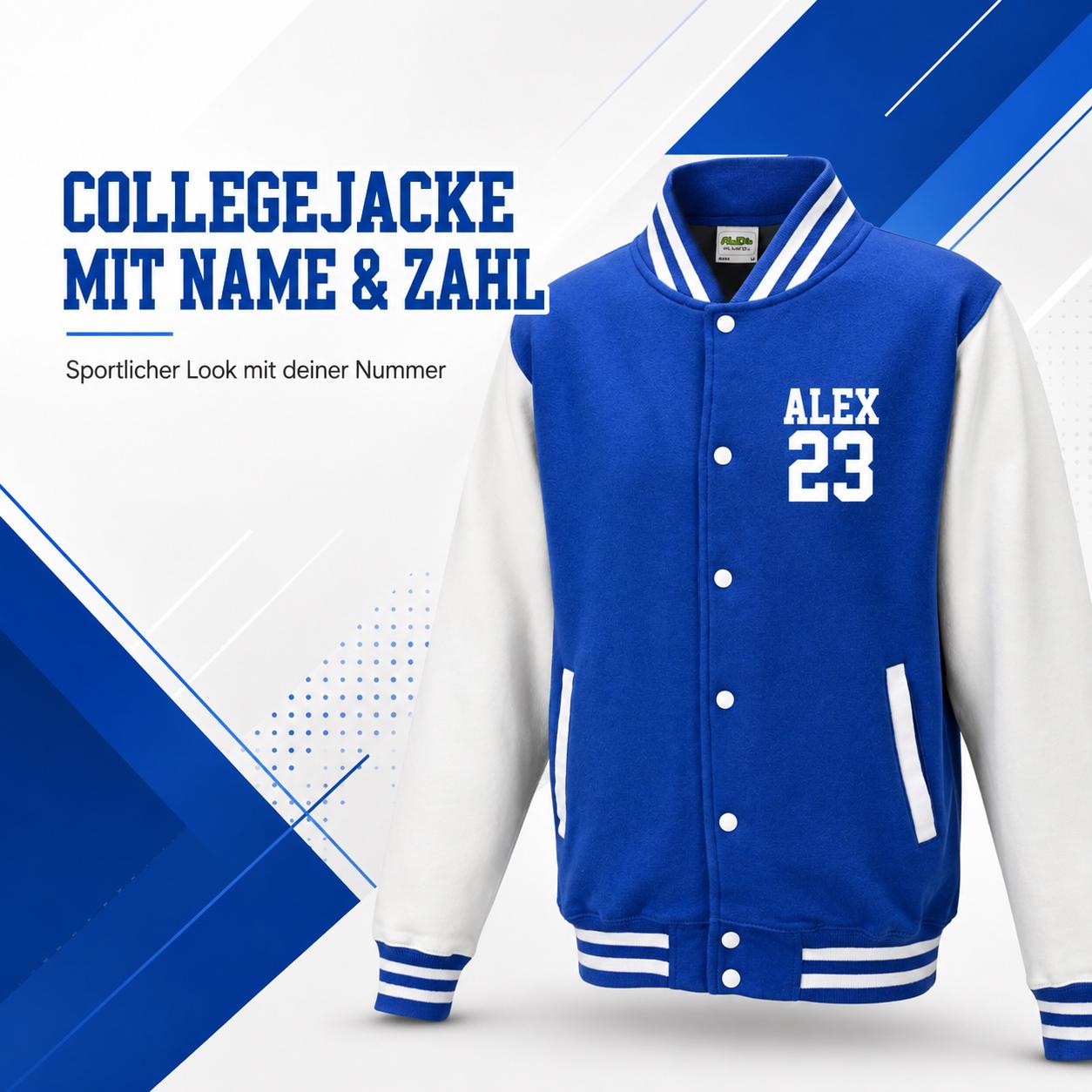 Personalized College Jacket With Name and Number – Sporty Varsity