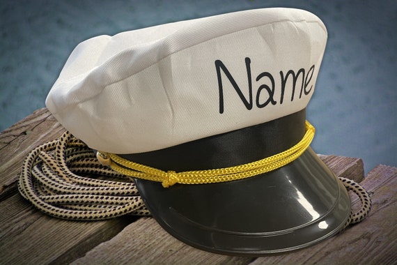 Captain's hat Captain hat with desired name desired text hat boat dress up