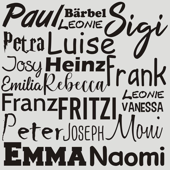 Iron-on transfer name text desired name water-based DIY DTF printing! many colors self-printing individually personalize