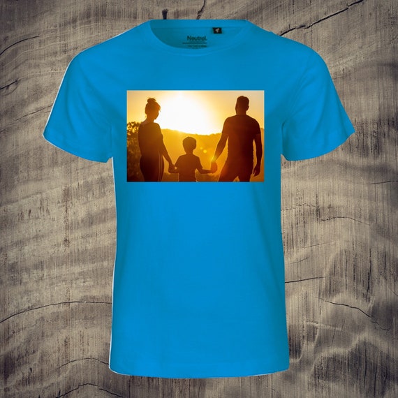 Children's t-shirt with photo printed nice gift idea unisex photo pic picture memory boys girls