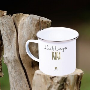 Enamel Mug &quot;Favorite Person Favorite Daddy&quot; Cup Tea Cup Coffee Mug Retro Camping