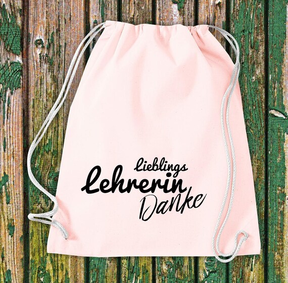 Gym Bag Favorite Teacher Thank You Gift to Teachers Cotton