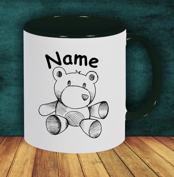 Children's Cup Drinking Cup Teddy Bear with Desired Name School Enrollment Kita Hort Birthday School