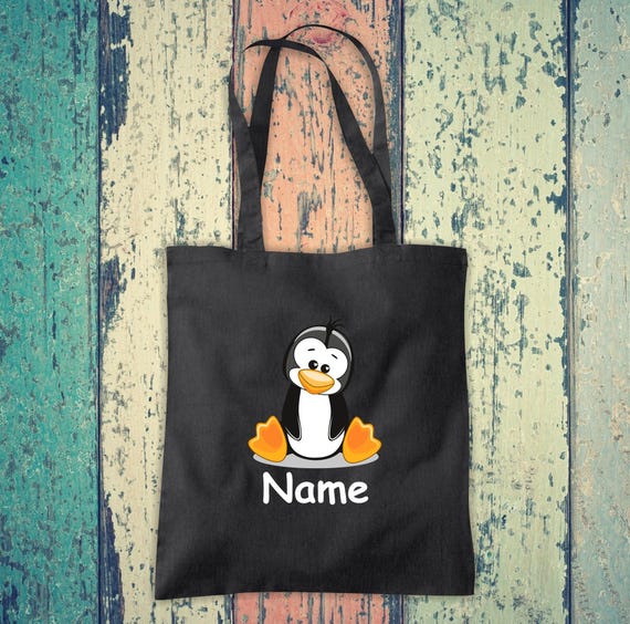 Fabric bag with custom text "Zoo Forest Lake Nature Animals Animal Name" Animals Cotton Jute Sports Bag Bag Pouch Gift