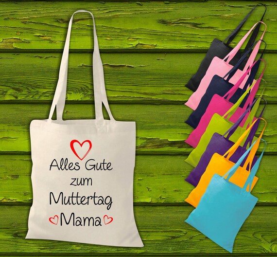 shirtinstyle fabric bag "Happy Mother's Day Mama" jute cotton bag shopping bag gift idea