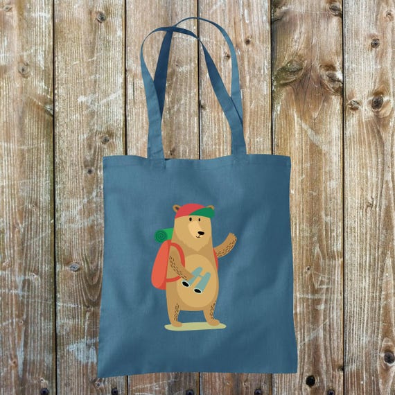 Fabric bag with animal motif, animal, spare clothes, animals, nature, forest, garden, meadow, cotton, jute, sports bag, tote bag, gift