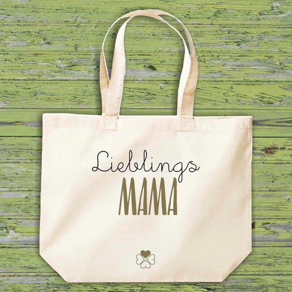 Cloth Bag "Favorite Person Favorite Mama" Jute Cotton Bag Shopping Bag Gift Idea