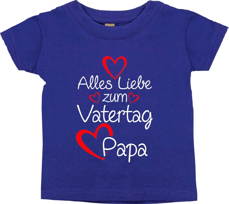Baby Kinder T-Shirt Alles Liebe zum Vatertag Papa Geschenk Geburt Papatag Lila