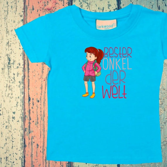 Baby Kinder T-Shirt "Bester Onkel der Welt" Geschenk Geburt Familie Verwandschaft