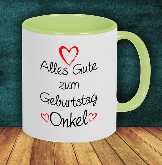 Kaffeepott "Alles Gute zum Geburtstag Onkel" Tasse Kaffeetasse Geschenk Geschenkidee Familie