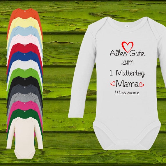 Baby Body Babybody Long Sleeve Happy 1st Father's Day Dad with desired text or name Love Family