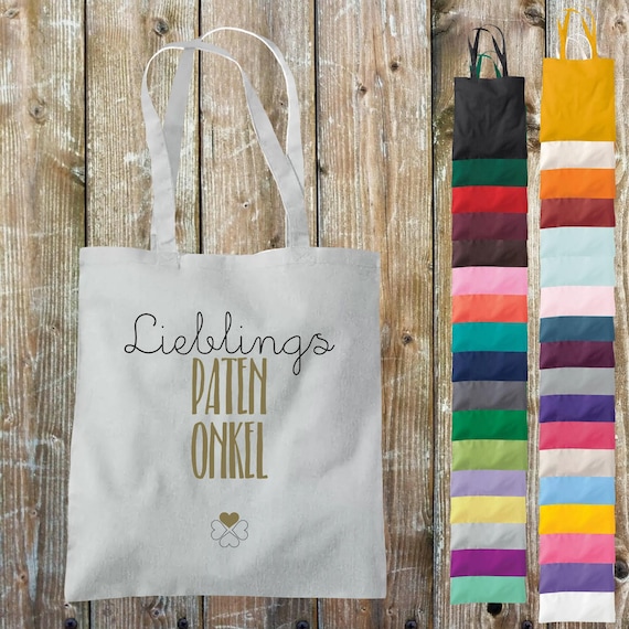 Tote bag "Favorite person, favorite godparent, uncle" Cotton Jute Sports bag Bag Pouch Gift