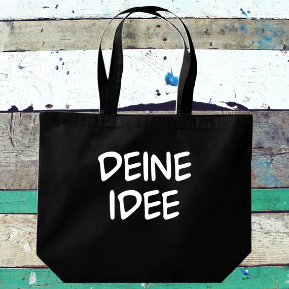 Stoffbeutel "Wunschname Wunschtext" Jute Baumwolle Tasche Einkaufen Beutel Geschenkidee