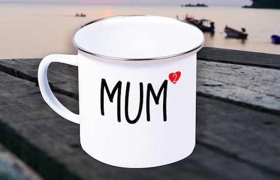 Enamel Mug Cup Mama Papa high 2, 3, 4 or 5 gifts for the love family coffee tea