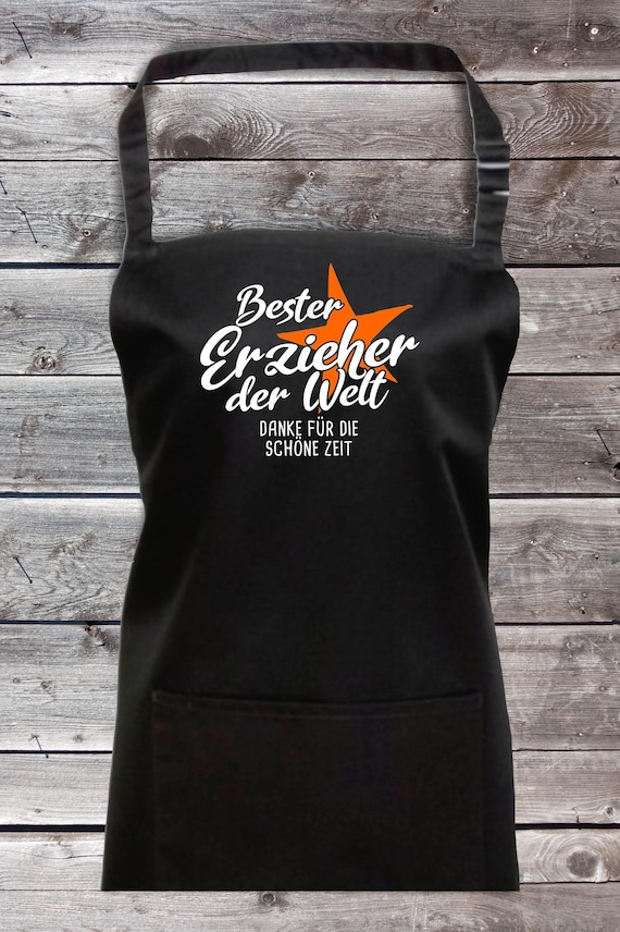 Koch Baking Apron "Best educator in the world Thank you for the good time" Grill Apron Apron DIY Garden Bib Apron