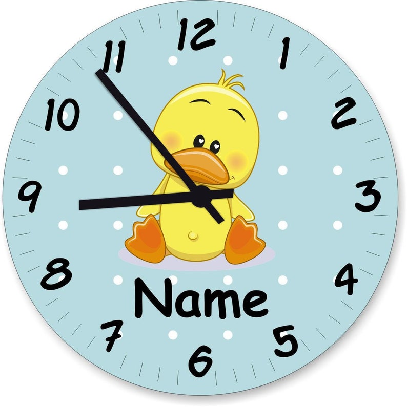 Nursery Clock Wall Clock Pastel Tones With Cute Animals and Etsy