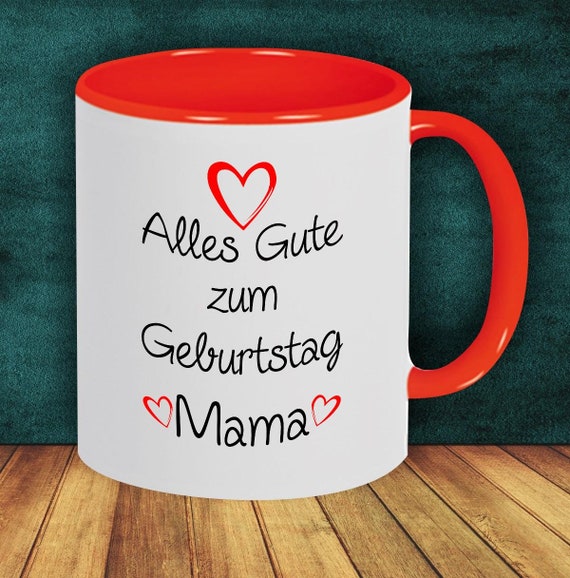 Kaffeepott "Alles Gute zum Geburtstag Mama" Tasse Kaffeetasse Geschenk Geschenkidee Familie