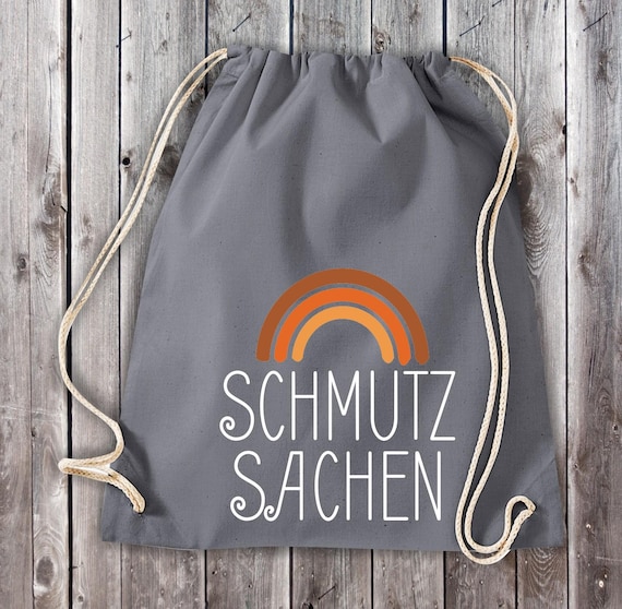 Gym bag, change of clothes, for kindergarten, gymnastics, sports, rain gear, rainbow cotton sports bag, gift for kindergarten, gym backpack