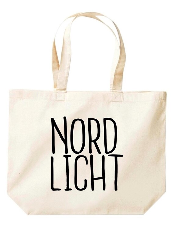 shirtinstyle Stoffbeutel "Nordlicht" Jute Baumwolle Tasche Einkaufen Beutel Geschenkidee