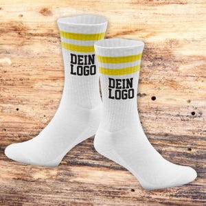Socks Tennis Socks with your desired text Message Idea Mother&#39;s Day Father&#39;s Day Gift Tennis Socks Size 27-46 Children Adults 13 Colors