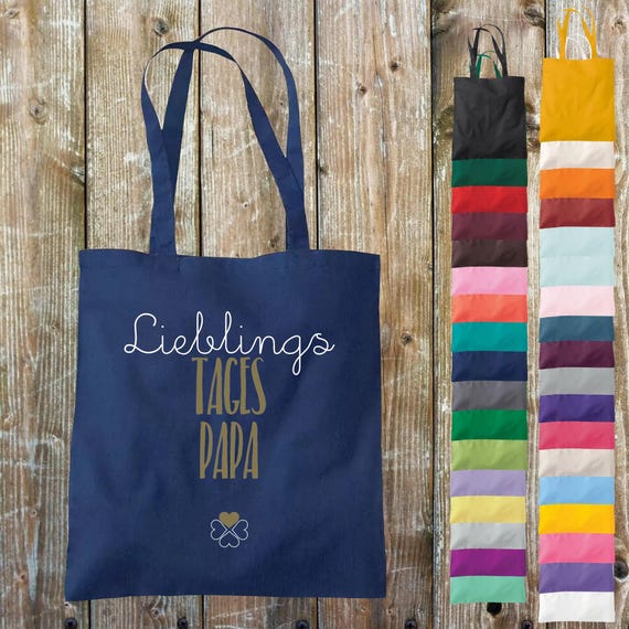 Stoffbeutel "Lieblingsmensch Lieblings Tages Papa" Baumwolle Jute Sportbeutel Tasche Beutel Geschenk