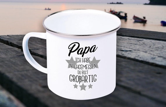 Enamel mug cup dad, uncle, godfather, grandpa.... I measured you are great gifts for love family coffee tea