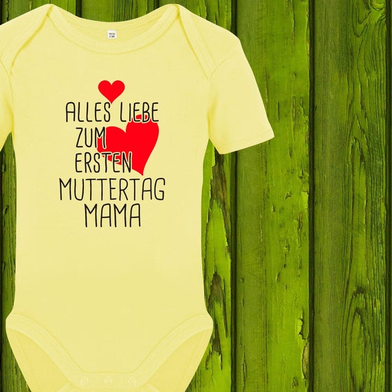 Baby Body Short Sleeve Happy First Mother's Day Mom