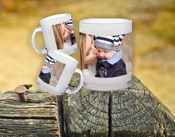 Glass Cup Satin Mug Coffee Cup with Photo Picture Pics Gift Mug Cup Birthday Teacup
