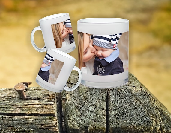 Glass Mug Frosted Mug Coffee Cup with Photo Picture Pics Gift Mug Cup Birthday Tea Cup