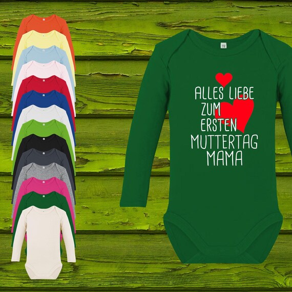 Baby Body Langarm  Babybody Alles Liebe zum Ersten Muttertag Mama