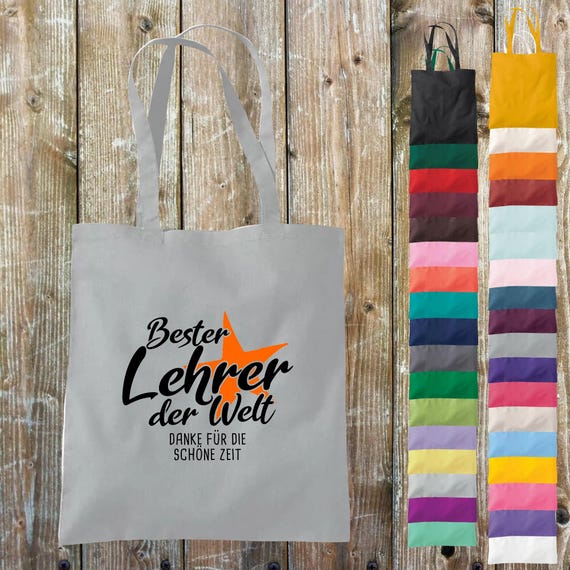 Cloth bag jute cotton bag best teacher in the world thank you for the nice time gift