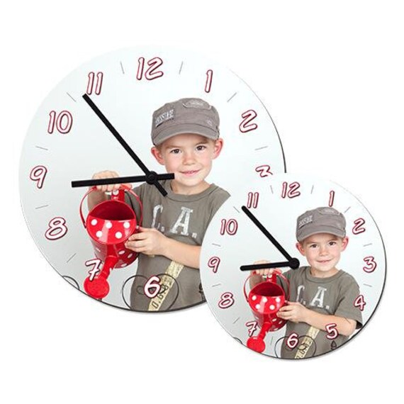 Children's room clock with your photo - personalized gift, 29 cm