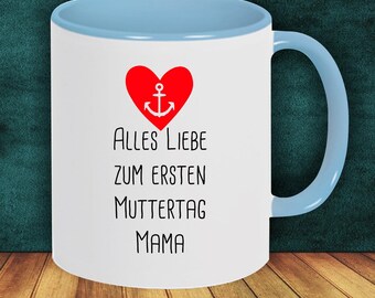 Coffee pot "Happy first Mother's Day Mom" cup coffee cup tea cup gift mug