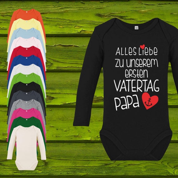 Baby Body Long Sleeve Baby Body All the best for our first Father's Day Dad Gift Longsleeve