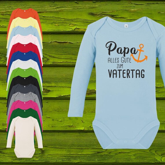 Baby Bodysuit Long Sleeve Baby Bodysuit Dad Happy Father's Day! Gift Longsleeve