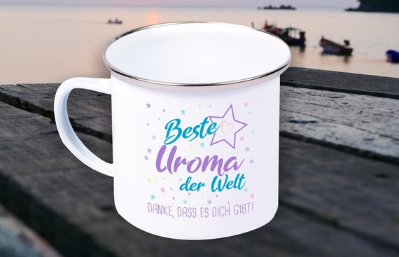 Gift ideas for the dear great-grandfather and great-grandmother of the world, thank you for being there! Enamel mug, money box, shot glass