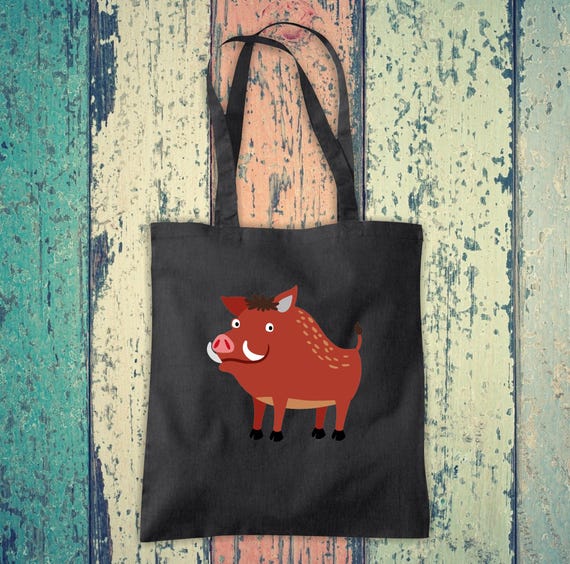 Fabric bag animals nature forest animal zoo, school cotton jute sports bag bag bag daycare enrollment animal