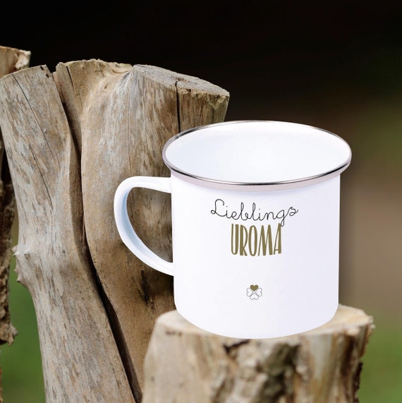 Enamel Mug "Favorite Person Favorite Great-Grandma" Cup Tea Cup Coffee Mug Retro Camping