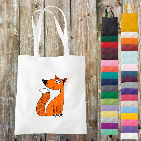 Stoffbeutel "Tiermotive Fuchs Tiere Natur Wildnis" Baumwolle Jute Sportbeutel Tasche Beutel Geschenk