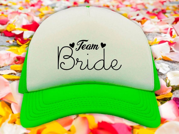 Junggesellinnen Basecap "Team Bride" Cap Trucker Mesh Mütze JGA Party Hochzeit Bride Baseball Schleier Ehefrau Flitterwochen Damenmütze